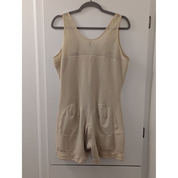 Yianna Womens Beige Full Body Shapewear Bodysuit 3XL With Adjustable Straps & Fr - Picture 7 of 9
